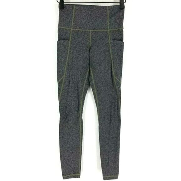 Athleta Salutation Stash Pocket 7/8 Tight in Powervita. Grey Pebble Beach - Picture 12 of 12